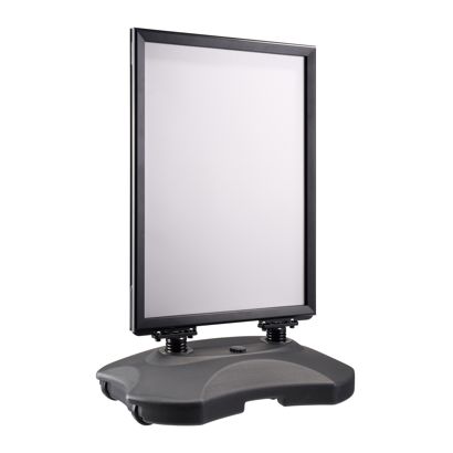 Stop-trottoir B2 STORM-STOP Lite avec réservoir d'eau, résistant au vent, profilé de 32 mm, coins en onglet 