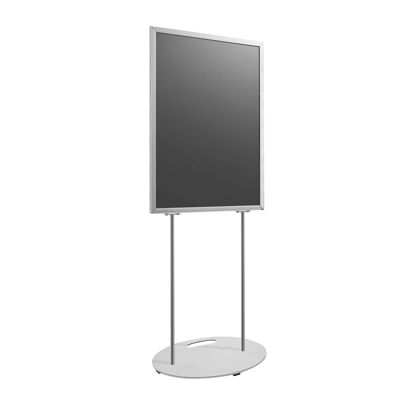 Présentoir sur pied double face A1, base ovale 