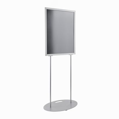 Présentoir sur pied double face B2, base ovale 