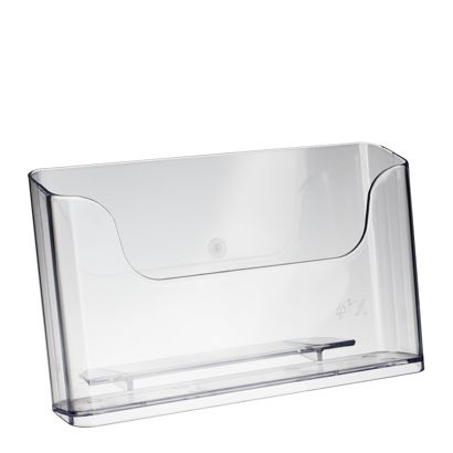 Porte-brochure, 1 compartiment, polystyrène, transparent, PTXE 