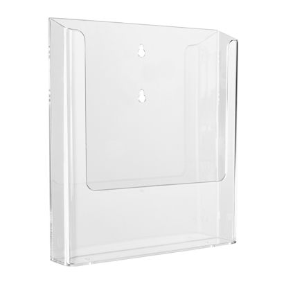Porte-brochures mural, polystyrène, transparent PTXD, 1 x null | A4