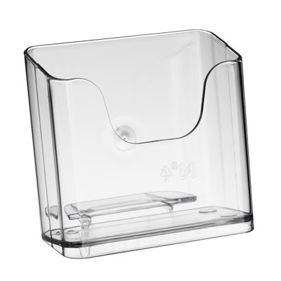 Porte-brochure, polystyrène, transparent PTXE 1 x A6  | Format vertical 