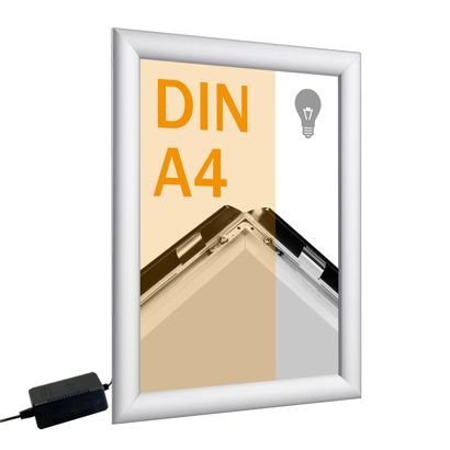 Cadre clic-clac, aluminium, A4, LED null