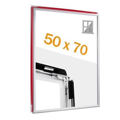 Cadre clic-clac pour vitrine, aluminium, B2 null