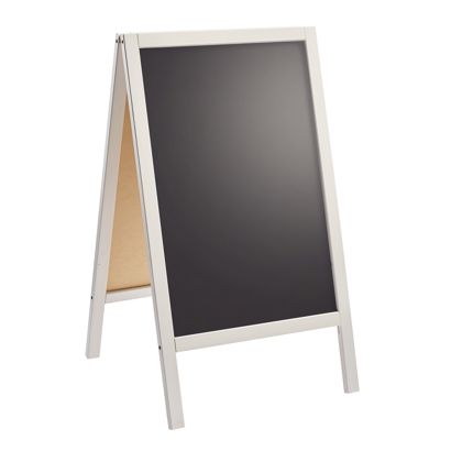 Stop-trottoir en bois WOOD-STOP Lite S, tableau 44 x 66 cm, blanc blanc 