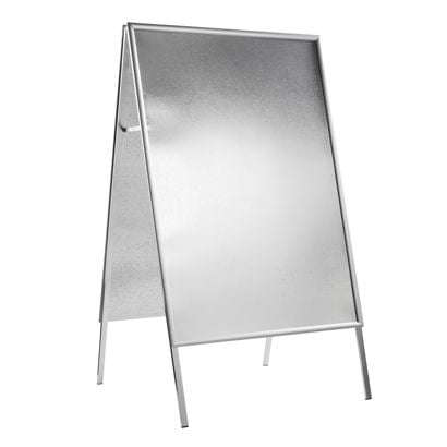 Stop-trottoir SOLID-STOP A0 pour l'extérieur, profil de 25 mm, coins en onglet, argenté 