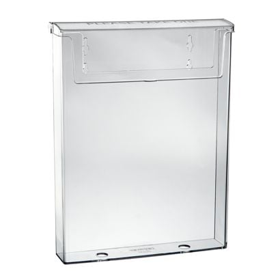 Porte-brochures résistant aux intempéries avec couvercle, polystyrène, transparent, robuste, Taymar A4 