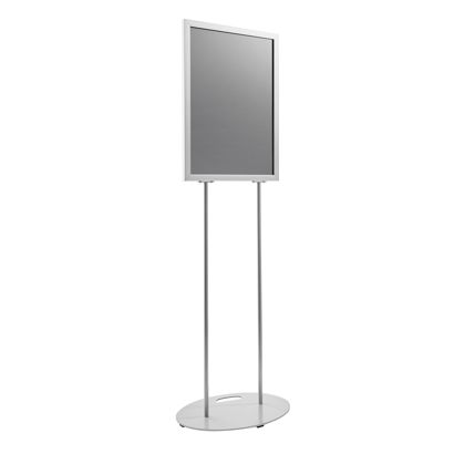 Présentoir sur pied  double face A2, base ovale null