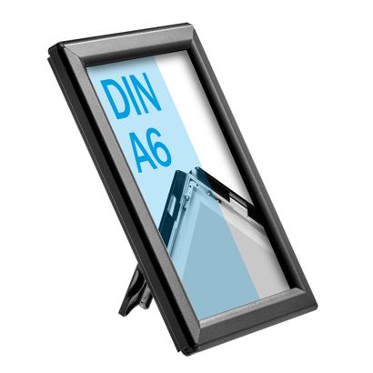 Cadre clic-clac A6 Opti Frame, avec pied de support noir 
