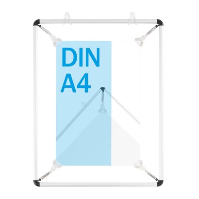 Cadre tendeur d'affiche, argent 