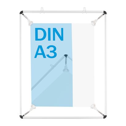Cadre tendeur d'affiche, argent A3 