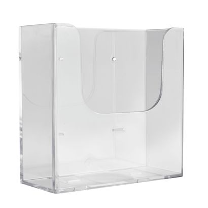Porte-brochures mural, niveau de remplissage extra grand, polystyrène, transparent PTXH, 1 x A5