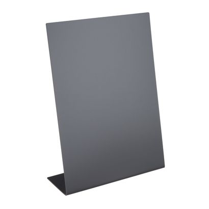 Ardoise de table en forme de L, noire portrait | A4