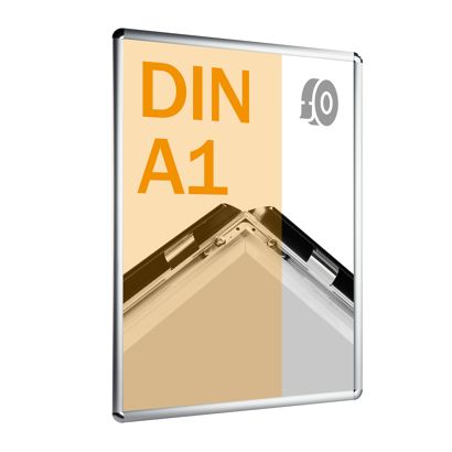 Cadre clic-clac rabattable, aluminium, A1, adhésif null | null