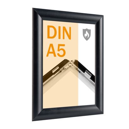 Cadre clic-clac ignifuge A5 avec certificat de classement au feu B-s1, d0 null