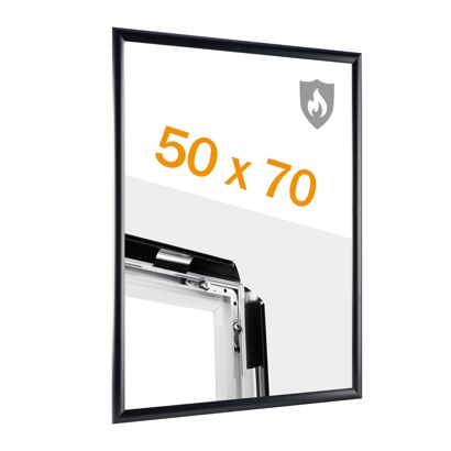 Cadre clic-clac ignifuge 50 x 70 avec certificat de classement au feu B-s1, d0 null | null