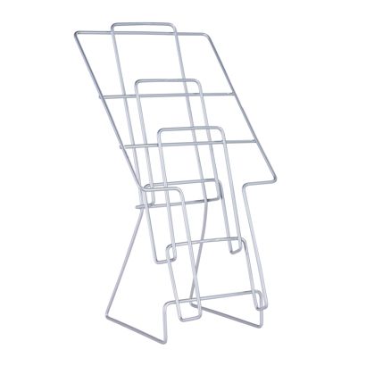 Porte-brochures JACKSON en fil métallique, argenté, A4 x 3 
