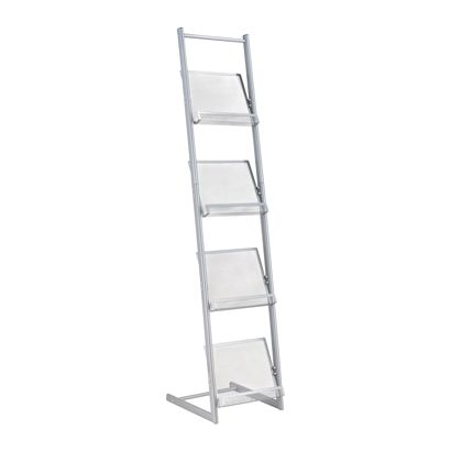 Présentoir pour magazines DOVER, 4x A4, argent 4 