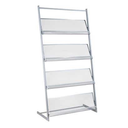 Présentoir pour magazines DOVER, 12x A4, argent 12 