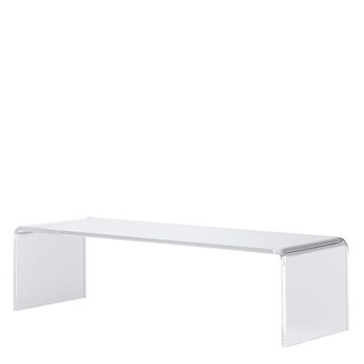 Table gigogne, acrylique, transparente, rectangulaire 200 x 50 x 70 mm