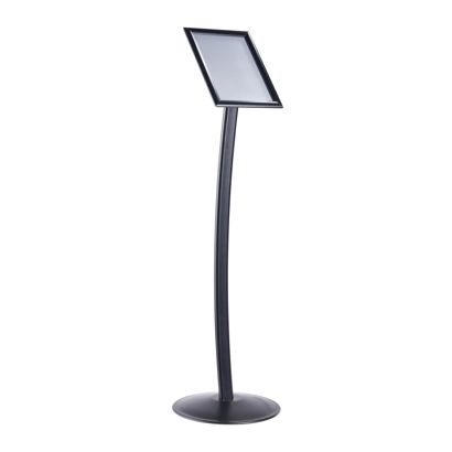 Présentoir sur pied CURVED A4 avec cadre clic-clac null