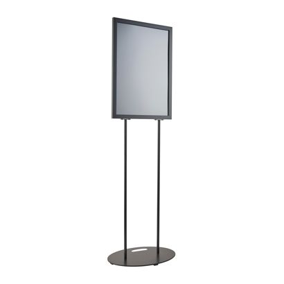 Présentoir sur pied  double face A2, base ovale null