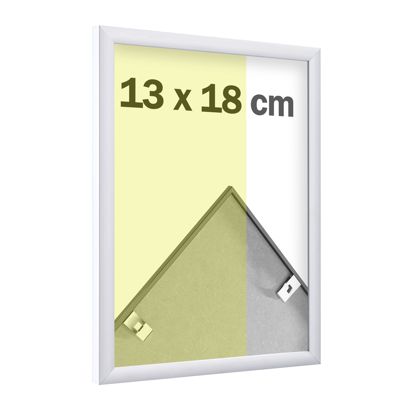Cadre photo en aluminium, styrène transparent null | 13 x 18 cm | null
