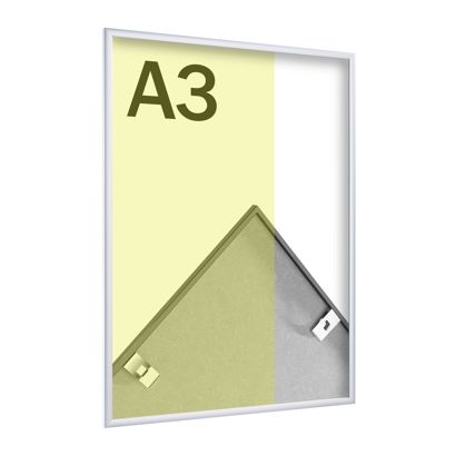 Cadre photo en aluminium, styrène transparent null | A3 29,7 x 42 cm | null