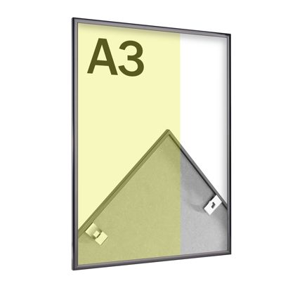 Cadre photo en aluminium, styrène transparent null | A3 29,7 x 42 cm | null