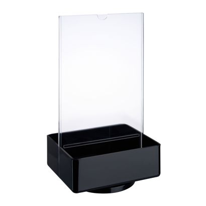 Porte-menu pivotant avec 2 compartiments de rangement, en acrylique A5 