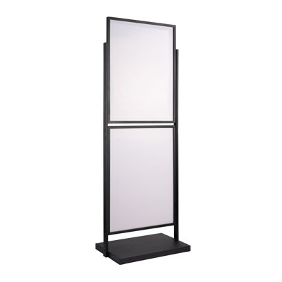Porte-affiche sur pied, double face A1, EDGE noir  | pour 4 affiches 