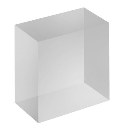 Bloc acrylique, transparent 75 x 75 x 40 mm 