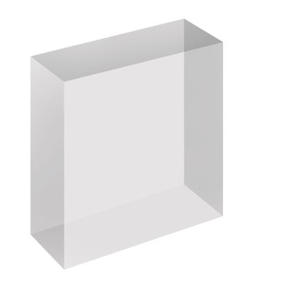 Bloc acrylique, transparent 100 x 100 x 40 mm 