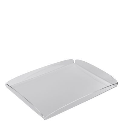 Plateau décoratif, acrylique transparent  | brillant  | 395 x 290 x 30 mm 