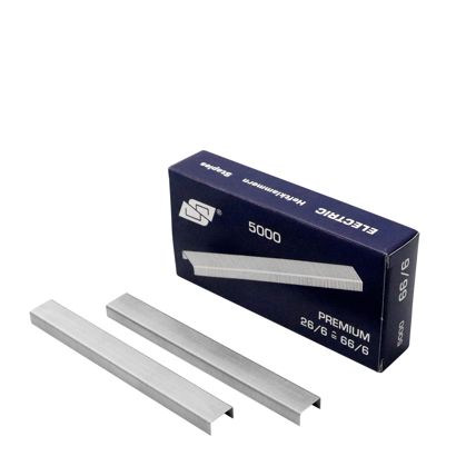 Agrafes, type 26/6, 0,50 mm, zingué (carton de 5 000 pièces) 