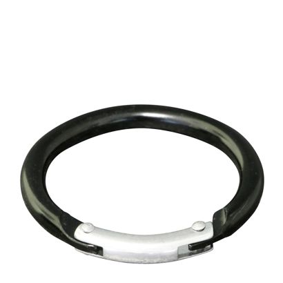 Mousquetons, rond, 38 mm, aluminium, noir noir 