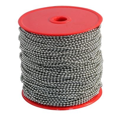 Chaînes à boules sur rouleau 100 m | 2.4 mm | argent  | acier inoxydable 