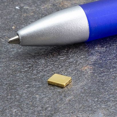 Aimants carrés néodyme, doré 5 x 4 mm  | 1 mm