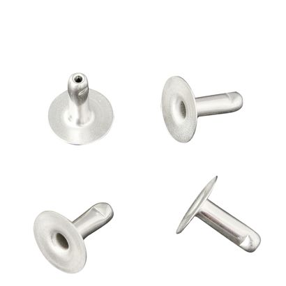 Rivets creux doubles, partie inférieure, ouverte, type A, diamètre de la tête 7,5 mm 