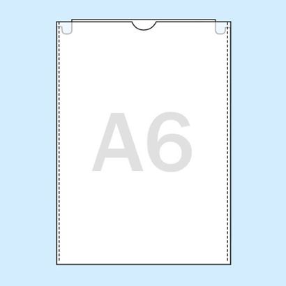 Pochette plastique non-perforée, transparent A6 