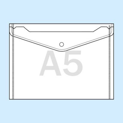 Porte-document pour documents au format A5, film PP 180 microns 
