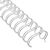Anneaux métalliques 2:1, A4 25,4 mm (1")  | blanc 