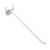 Broches pour rayonnage à 3 crochets perforants, broche simple, blanc 150 mm