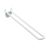 Broches pour rayonnage à 3 crochets perforants, broche double, blanc 100 mm