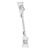 Pince porte-étiquette avec deux petites pinces, extension de 6 cm, transparent extension de 6 cm