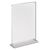 Présentoir de table magnétique en T avec base transparente mate portrait | A4