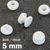 Œillets de pression en plastique, modèle épais blanc  | 5 mm