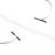 Elastique plat avec 2 ferrets métalliques blanc  | 340 mm