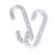 Crochet C, longueur de 38 mm, plastique transparent transparent 