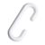 Crochet C, longueur de 38 mm, plastique blanc null